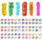 Nagelpailletten, 72 Farben, holografisches Make-up, Pailletten, Nail Art, für Dekoration von Gesicht und Körper mehrfarbig