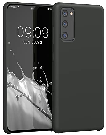 kwmobile Case for Samsung Galaxy S20 FE Case - Soft Cover - Shockproof Silicone - Wireless Charging Black Matte