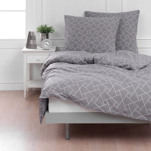 Mixibaby Bettwäsche Bettgarnitur Bettbezug Baumwolle 135x200 155x220 200x200 200x220 Modern, Größe:200 x 200 cm, Design Bettwäsche:Linnea D6