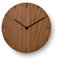 Natuhr Wanduhr Eiche rustikal Holz Solide 20 cm Mini Massivholz, geräuscharmes U.T.S. Uhrwerk (Räuchereiche, Schwarze Zeiger)