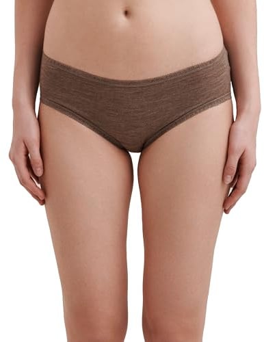 Dilling Midi Slip aus 100% natürlicher Merinowolle für Damen - Braun meliert 38