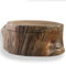 ART-CRAFT Holzkiste Holzbox Holz Dose mit Deckel aus echtem Teakholz Ring Box Ring Schachtel Pillendose klein Weed box Schmuckschatulle Aufbewahrungsdose Geschenkbox Sammelbox Ø 14 cm