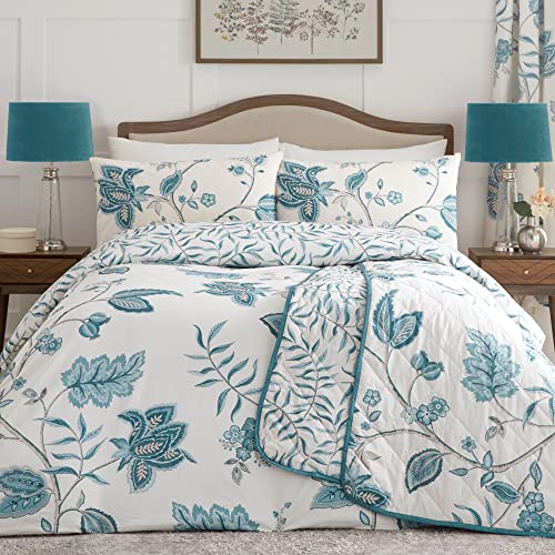 Dreams & Drapes Design - Samira - Reversible Duvet Cover Set - Single Bed Size in Teal