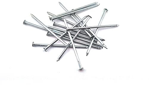 50 x Clou à Tête Plate Pointe Materie: acier galvanisé 8.0x250mm