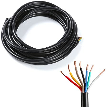 TUKER 7 Core Cavo Elettrico per Rimorchio 5m, Cavo per Rimorchio Auto 7 Pole per Caravan Truck
