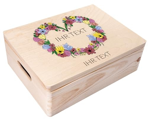Creative Deco Personalisierte Geschenke Wunschtext Holzkiste | Dein Eigener Beliebig Text Individuelle Geschenk | Geschenkkiste Geschenkbox | Für Frauen, Männer und Paar
