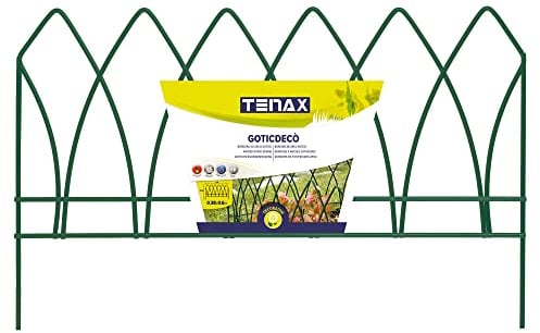tenax Goticdeco Verde, Pannello ad Arco Gotico in Ferro, 38 x 60 cm per Bordure di aiuole, Giardini e vialetti