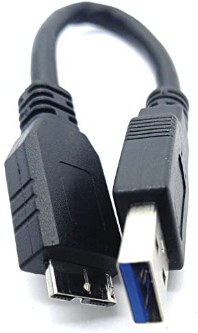 15cm short USB 3.0 to USB SuperSpeed A Male 10 pin to Micro B Male Cable For Hard Drive 0.5ft Black