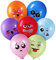 32 Stk 8 Stil Emotion Latex Luftballons 12 Zoll Bunt Party Latexballons Lustig Heliumballons Kinder Farbige Ballons Dekoration für Geburtstag Deko Jungen Mädchen Baby Shower Babyparty Hochzeit