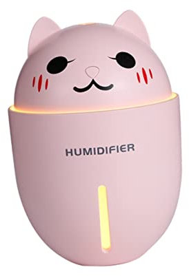Levemolo Cute Pet Humidifier Usb Aroma Diffuser Humidifier Small Led Light and Mini Fan for Bedroom Office Portable Use