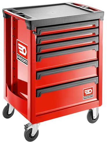 FACOM Servante d'atelier ROLL M3 6 Tiroirs Rouge - ROLL.6M3APF