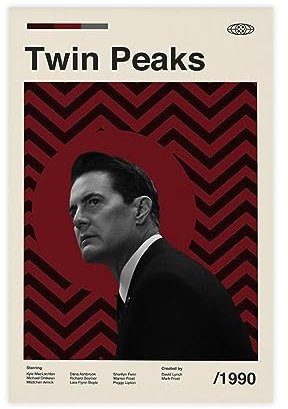 Filmposter Twin-Peaks Leinwand-Poster, Wandkunst, Dekordruck, Bild, Gemälde für Wohnzimmer, Schlafzimmer, Dekoration, ungerahmt, 30 x 45 cm
