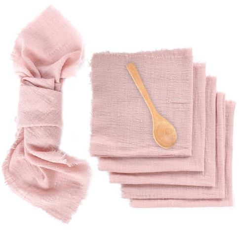 NiCoLa Cotton Napkins, Table Cloth Napkins 6 Pack, Kitchen Dining Table Napkins 100% Cotton Napkins 42x42 cm for Weddings Party Dinner Christmas Daily Use