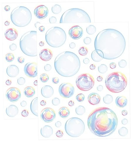Garneck 2 Blätter Blasen-wandaufkleber Blasenaufkleber Wandaufkleber Seifenblasen Wandstick Zum Wandaufkleber Für Das Wohnzimmer Wandtattoos Mit Blasen Karikatur Blasenwand Kind Pvc