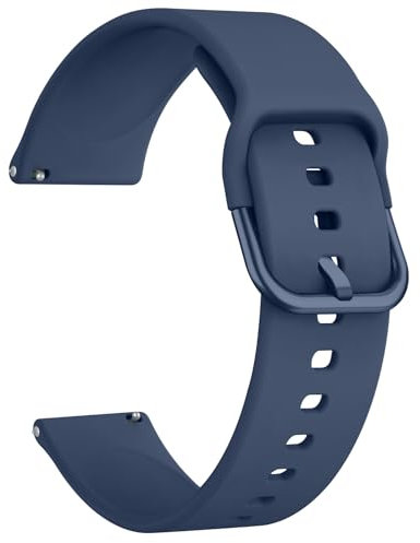 Mugust 3Pack Bracelets de Montres Silicone 20mm 22mm, Remplacement Dégagement Rapide pour Femme Homme 20mm 22mm (20mm, Z-Bleu Marine)