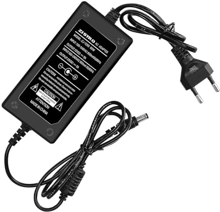 ZJSTSRO Alimentation 12V 5A,Transformateur 12V 5A 60W, AC/DC Adapter 100-240v 50-60hz Alimentation pour Bandes Lumineuses LED,Moniteurs,TV,DVD, Amplificateur-Prise Européenne 5,5X 2,5/2,1m