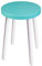 Spec-Wood Hocker Holz - Barhocker Holz - Kleiner Hocker - Küchenhocker - Blumenständer Holz - Couchtisch klein - Holz Deko - Pflanzenständer - Hocker Rund - Minze/Weiß