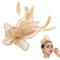 TOGEVAL Eleganter cremefarbener Fascinator-Hut Haarband und Clip für Teepartys und besondere Anlässe für Damen