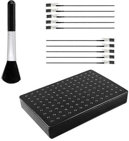 MOOKEENONE Lot de 10 pinces crocodiles pliables avec base, outils de coloriage pour aérographe, pièces de modélisme