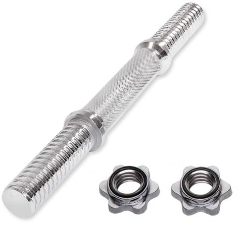 DONATIF Manubrio Palestra ø 25 mm in Acciaio con Ferma Dischi a Vite, Manubri Regolabili per Dischi Palestra, Manubri Componibili 40 cm 1,5 Kg, Manubri Palestra e Home Gym
