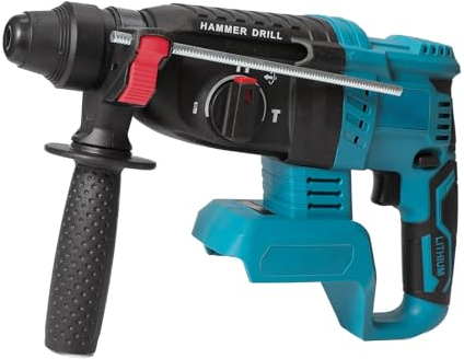 Martello perforatore a batteria compatibile con batteria Makita 18 V, 1 martello demolitore Joule con 4 funzioni, max. foratura 27 mm, 4800 BPM, SDS, impugnatura antiscivolo (senza batteria)