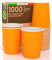 1000 Bicchieri in Carta 200ml ARANCIONE Made in Italy Ecologici Biodegradabili Monouso Asporto Bevande Calde Acqua Colorati - Prodotto e Confezionato in Italia
