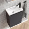 Zentrobad Premium Handwaschbecken mit Unterschrank 40 cm anthrazit matt lackiert