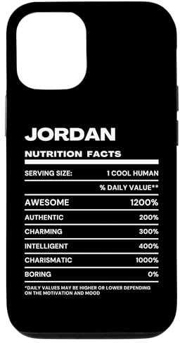 iPhone 12/12 Pro Jordan Nutrition Facts Name Funny Case