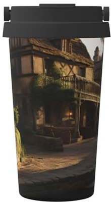 sttung Tazza termica portatile da 500 ml con stampa di trattore e mulino a vento con fattoria