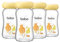 YOHKOH Premium Glass Bottles for Breast Milk, 4 x 160 ml - for Safe Breast Milk Storage, Dishwasher, Freezer and Microwave Safe (Yellow, 160 ml (Pack of 4))