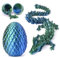 30 CM Oeuf de Dragon Imprimé en 3D, Jouet de Dragon Surprise dans avec Dragon Articulé à L'intérieur, Figurine de Dragon en Cristal Réaliste, Halloween, Noël, Jouet Surprise Enfants (Vert Laser)