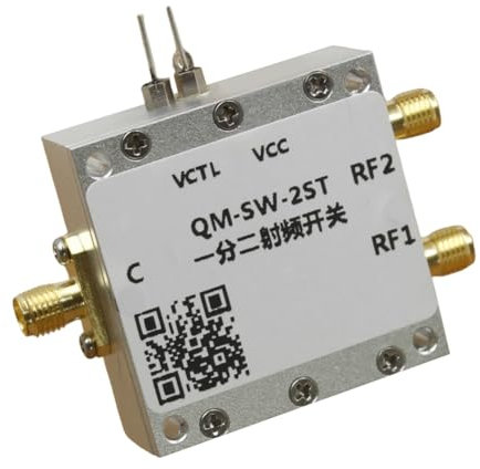 Surluoen Interruptor de 0,1-6 GHz SPDT, Interruptor de Selección y Dos, Interruptor Electrónico de Microondas de Alto Aislamiento, Interruptor