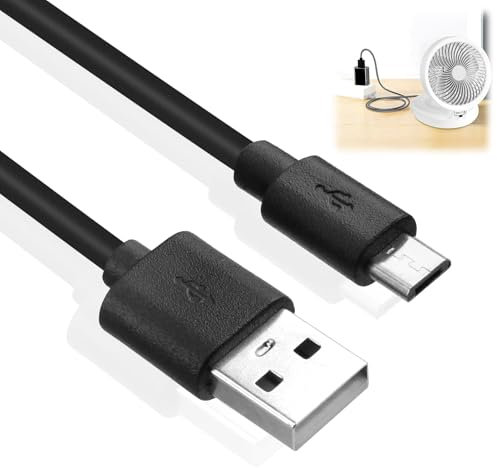 LLFYXM Micro USB Data Cable 1.5m,2A Fast Charging and Sync Mobile Phone Charger Cable, Durable USB Micro Cable Compatible with Android, Power Bank, Compatible with Micro Interface Appliances (Black)