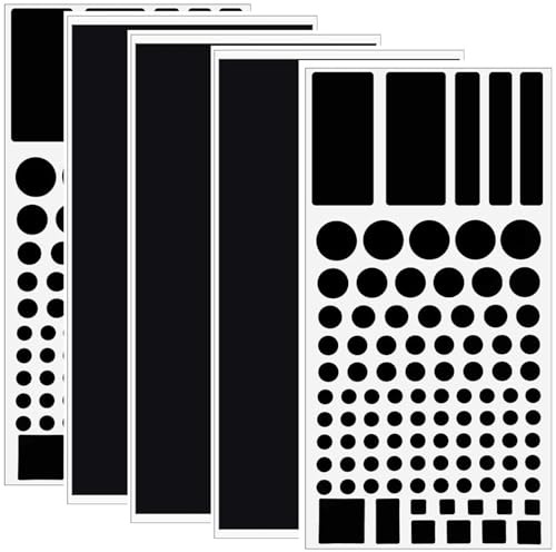 Lichtdimmerfolie Selbstklebend, 5 Blatt LED Abdeckung, Verdunkelungsfolie, Blackout Edition, Dimmen, Aufkleber Elektronische Geräte für Zuhause, Büro, Beleuchtung, Lichtwecker