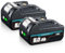 2X 5.5Ah 18V Ersatzakku für Makita 18V Akku Kompatibel mit Makita Akku mit LED-Leuchten Vorne und Hinten BL1850B BL1850 BL1840B BL1830