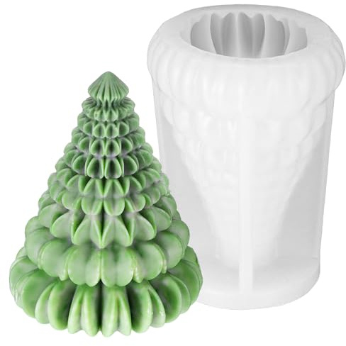 3D Kerzenform Weihnachten Tannenbaum, Kerzenformen zum Gießen, Silikonform Weihnachten, Wachs für Kerzen, Silikonform Tannenbaum, Kerzen Silikonformen