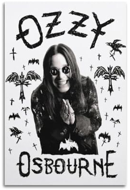 ETRVBDUB Ozzy Osbourne Poster, dekoratives Gemälde, Leinwand, Wandposter und Kunstdruck, moderne Familienschlafzimmer-Dekoration, Poster, 20 x 30 cm