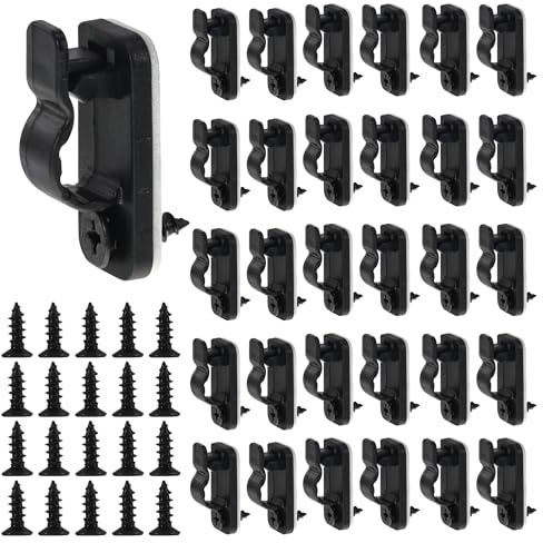 60Pcs Outdoor Hooks for Garden Lights, Screw-in Hooks Outdoor String Light Clips Fence Hooks for Light Wire, Hanging String Lights, Potted Plants, Christmas, Festival Wind Chimes Decoration