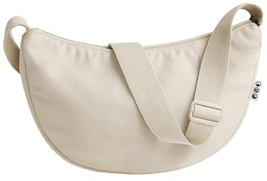 SONS OF ALOHA Damen Crossbody Moon Bag HOKU aus recycletem Meeresplastik | Halbmond Handtasche Wasserabweisend | Stylische Umhängetasche mit verstellbarem Gurt