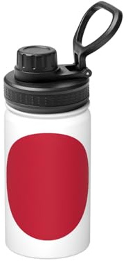 Japanese Flag Print Insulated Metal Water Bottle, 12 Oz Stainless Steel Space Sport Bottle Keeps Cold and Hot
