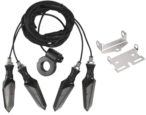 Quzenn Blinker für Elektrofahrräder, E-Bikes, 36 V, 48 V, 52 V, 72 V, Wasserdichtes Kabel, LED, Blinkend, V04-36-72 V