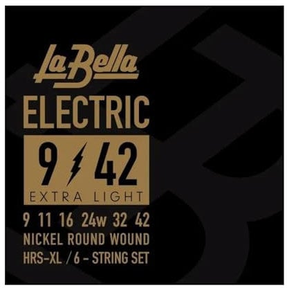 Labella HRSXL Hard Rockin Steel Série Jeu de Cordes pour Guitare Electrique 9/42 Extra Light