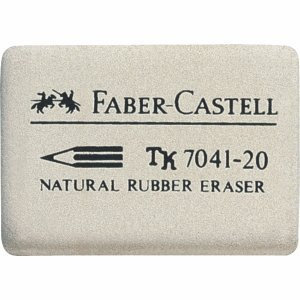 Faber Castell Radiergummi Kautschuk 40x27x13mm weiß für Blei- + Farbstifte
