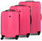 FERGÉ Set de 3 valises rigides à 4 roulettes Marseille | Lot de 3 - Trolley Voyage |Ensemble de Bagages Pink
