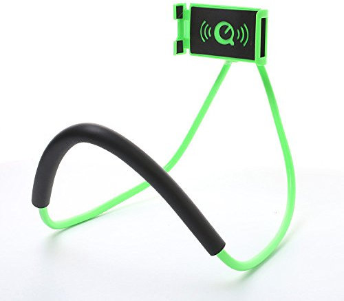 AUTFIT Neck Phone Holder, Universal Handyständer 360° Rotation Stand Handyhalterung Flexibel Schwanenhals Handy Halter Halterung für Smartphones,Mini Tablets (Grün)