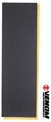 (Black) - Venom Skateboards Professional Grade Perforated Skateboard Grip Tape 23cm x 80cm - Colours