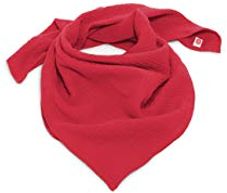 nanito Schal Halstuch Babyhalstuch Kinderschal Musselin Musselintuch Farbwahl Kinder Kinderhalstuch Baby Junge Mädchen Spucktuch Tuch 100% Bio Baumwolle 45 x 45 cm (rot)