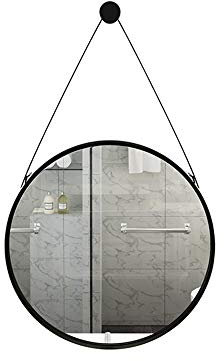 JRPW Einfache Badezimmerspiegel,Wandspiegel,Eisenrahmen Kosmetikspiegel Stark Und Robust/Schwarz / 60 cm