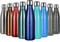 flintronic Bouteille Isotherme, 500 ML Bouteille d'eau en Acier Inoxydable, Isolant Sous Vide à Double Paroi, Bouteilles Chaudes/Froides sans BPA et écologique, avec 1 Porte-gobelet et 1 Brosse
