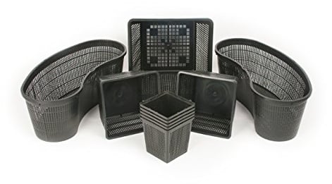 Pflanzkorb Mix Set Wasserpflanzenkorb für Gartenteich - Pflanzkorb gut für Anzucht Gewächshaus Teichpflanzen Seerosen Kunststoff Aquarium Pflanzen Korb Gartenteich Gewächshaus Zubehör (1 Premium Set)